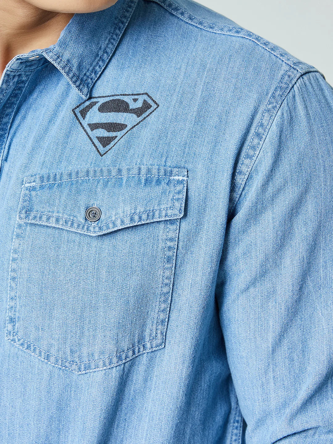 Superman Man Of Steel (Limited Edition) Denim Shirt (UK version)